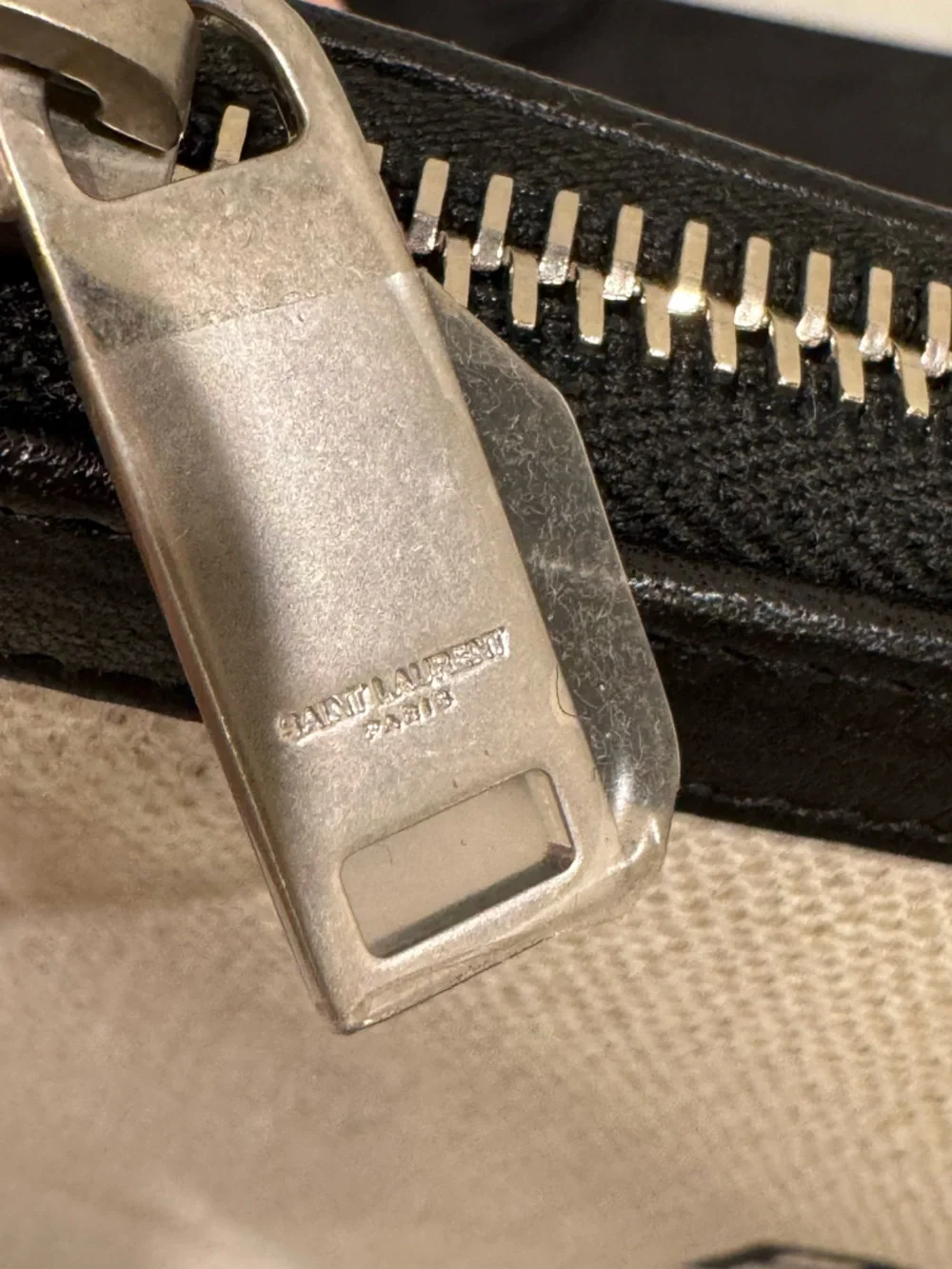 Saint Laurent Rive Gauche Linen Wristlet in Bianco Cream NWT - Picture 11 of 13